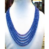 Tanzanite Necklace Rondelle beads ( AAA Grade )